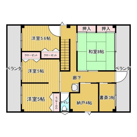 此花区中古戸建の間取り