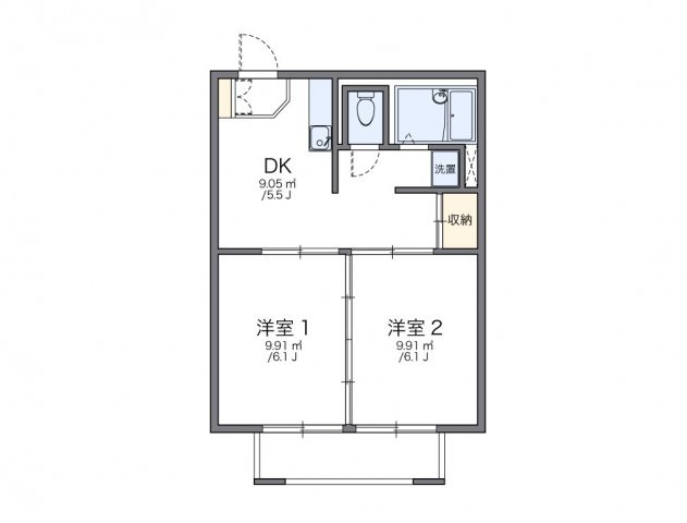 レオパレス白浜第２の間取り