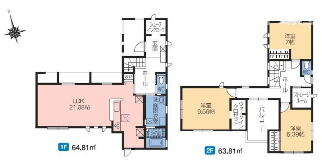 【間取り】 | 高崎市冷水町　1号棟