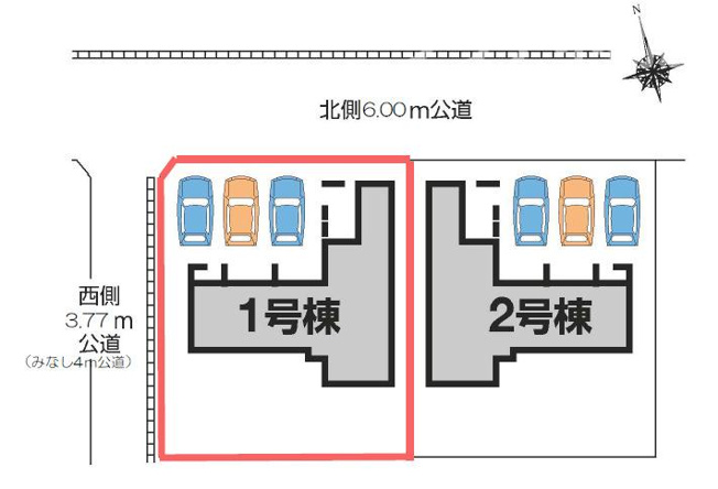 【区画図】 | 高崎市冷水町　1号棟