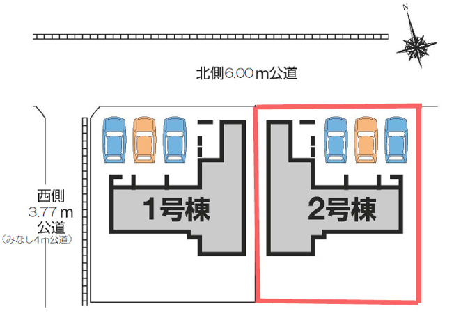 【区画図】 | 高崎市冷水町　2号棟