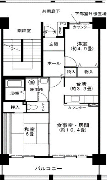 HAT神戸・脇の浜２ＬＤＫの間取り