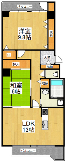 【間取り】 | 藤和さやまハイタウンB棟