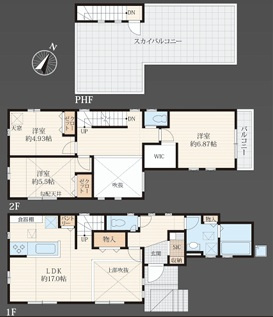 屋上ある生活って想像つきます？【藤沢市石川1丁目】新築戸建の間取り