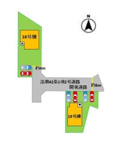 上益城郡嘉島町大字北甘木第1-2棟（16号棟）　の区画図|配置図（16号棟）