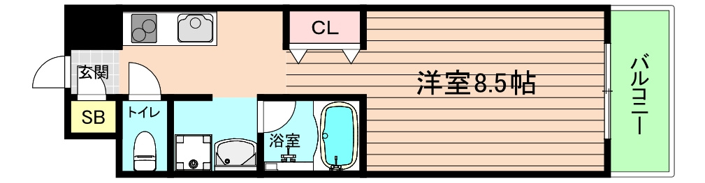 大阪市都島区東野田町１丁目の賃貸マンションの間取り