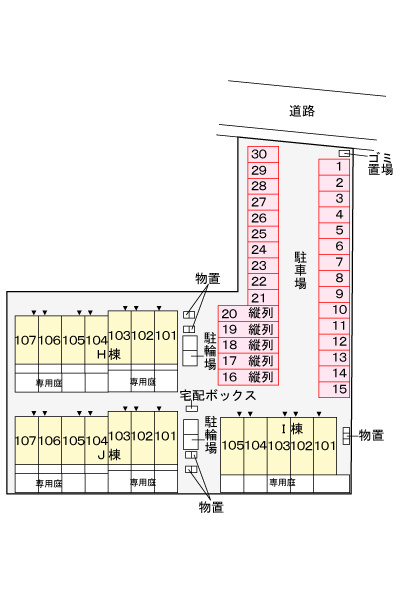 Ｋ．Ｚ　ｗｉｌｌ　Ｈの区画図