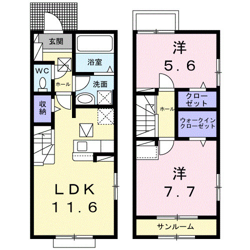 Ｋ．Ｚ　ｗｉｌｌ　Ｈの間取り|間取図