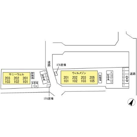 ウィルメゾンの区画図