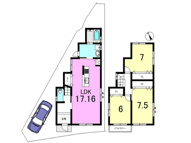 山科区四ノ宮川原町　新築戸建の画像