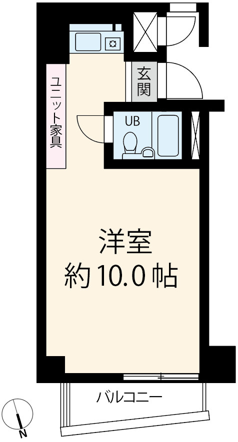 14階建ての11階部分の角部屋