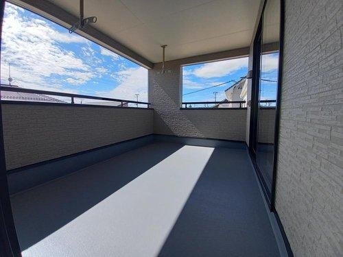 ～本日のご見学も可能です～　【新築建売住宅】　いわき市仁井田町　第2　5号棟のバルコニー|同施工　■□■バルコニーの写真です■□■　お布団なども充分に干せる広さがございます。