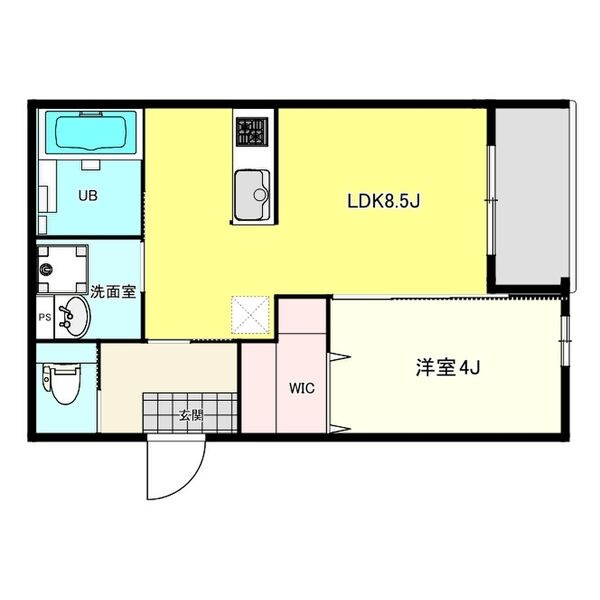 明石市大観町のアパートの間取り