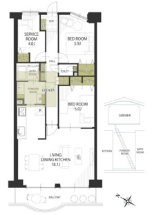 【間取り】清瀬プリンスハイツ 
