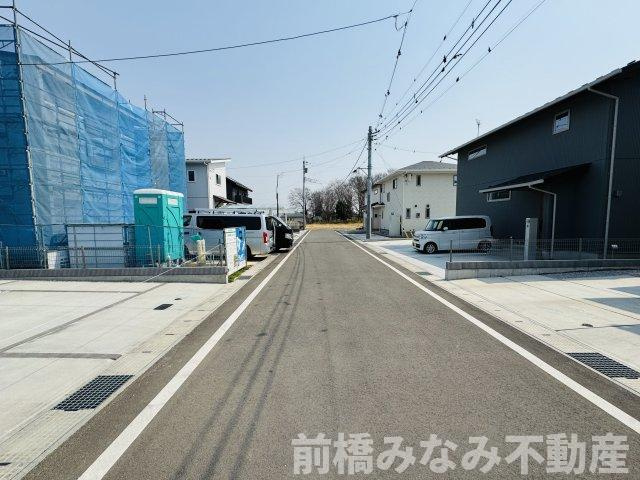 前橋市総社町総社4期　限定1棟　ブルーミングガーデン　新築建売の前面道路含む現地写真|前面道路含む現地写真です
