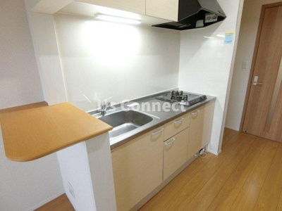 【キッチン】 | サニーハイムⅡ | ２口ガスコンロのシステムキッチン。