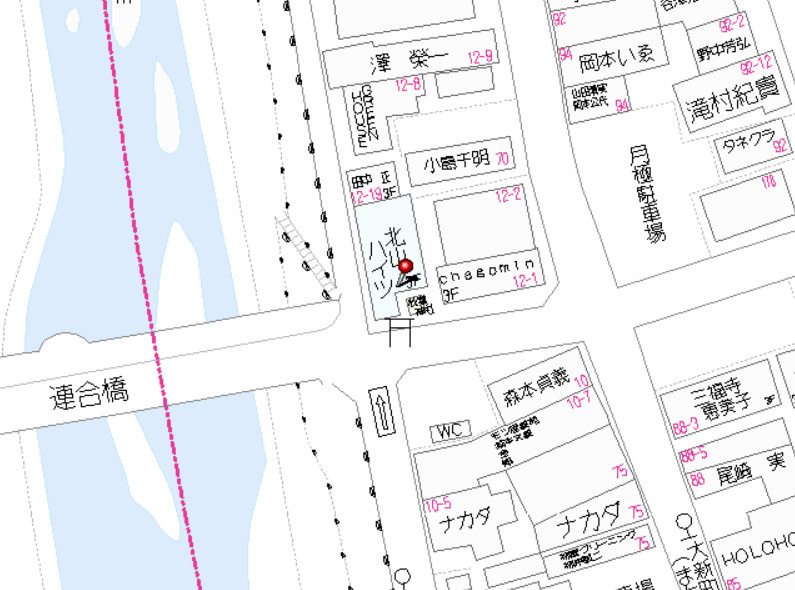 7/15成約　賃貸　高山市大新町　3.4万円　北山ハイツの地図