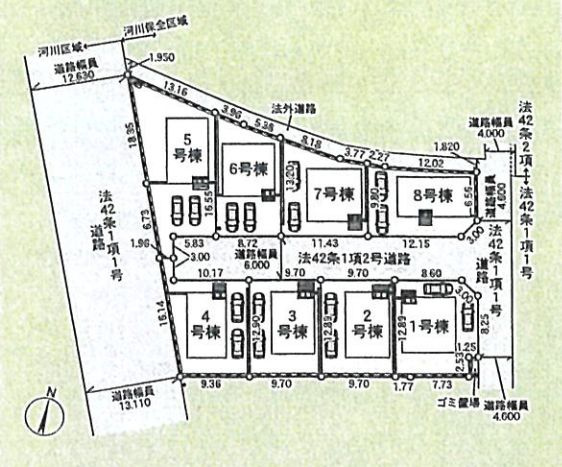 茅ヶ崎市柳島2丁目新築戸建て　第11-8号棟の区画図|区画図「茅ヶ崎市柳島2丁目新築戸建て」