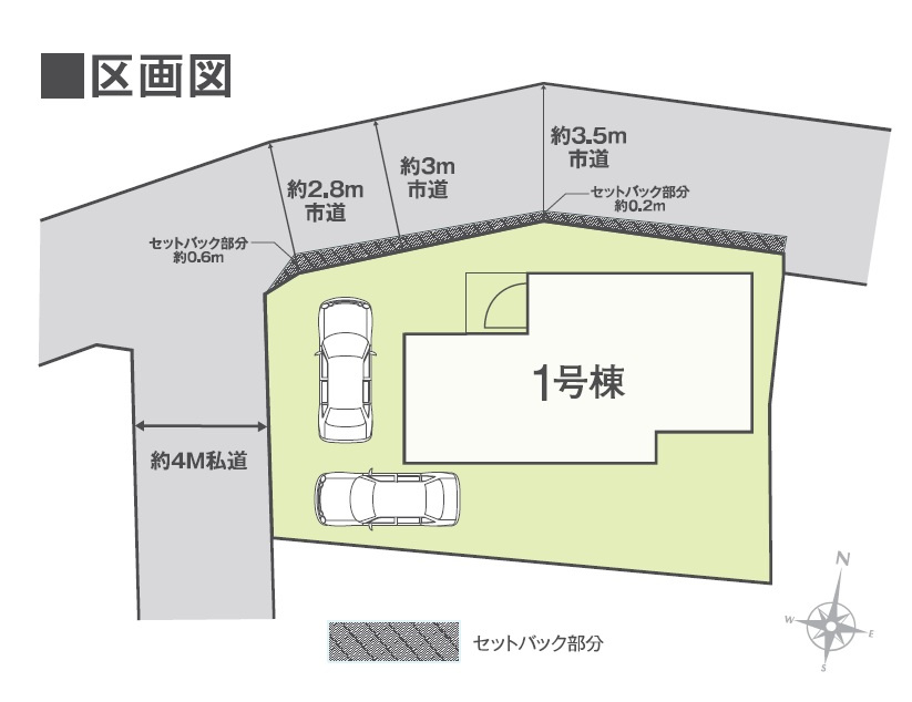 リナージュ/南区/御幸笛田/23-1期／1号棟の区画図