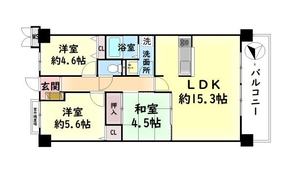 【間取り】 | コート和泉府中セルカC棟　中古マンション