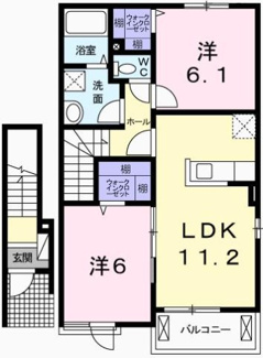 【間取り】 | ラフレシールあぼしＤ