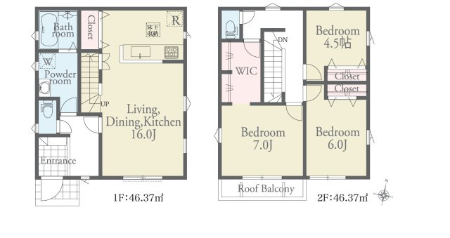 リナージュ/南区/御幸笛田1丁目/24-1期／1号棟の間取り|全洋室の３LDK☆