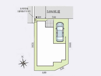 【区画図】 | 【GRAFARE　ZEH水準仕様】小平市天神町４期 | 前面道路は住人以外の車の進入が少ないので、
車庫入れが苦手な方でも安心して入れられます♪