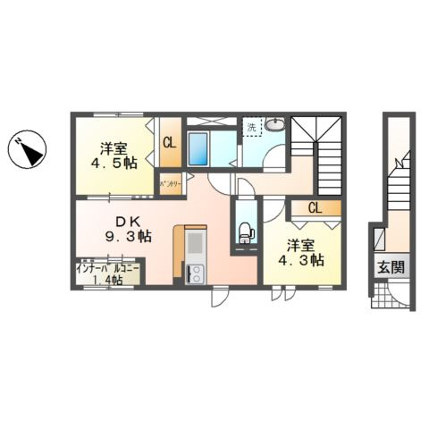 スターテラス上安の間取り