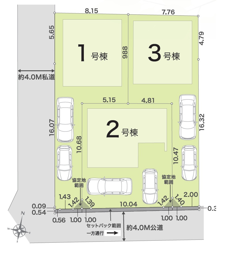 リナージュ/南区/御幸笛田1丁目/24-1期/2号棟の区画図|御幸笛田善3棟となります！すぐにご案内可能です♪