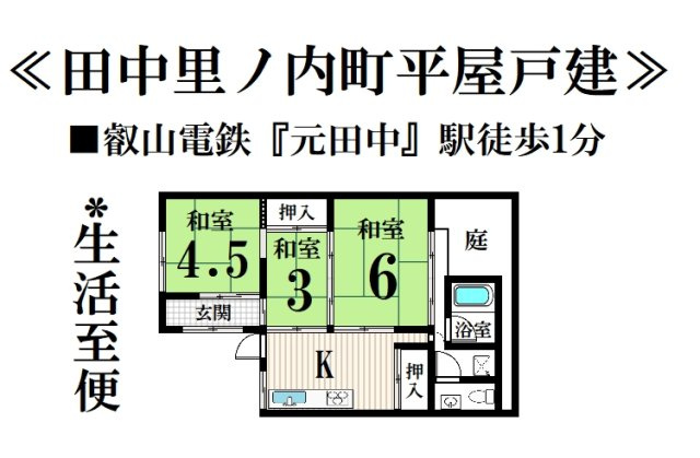 田中里ノ内町 中古戸建の間取り