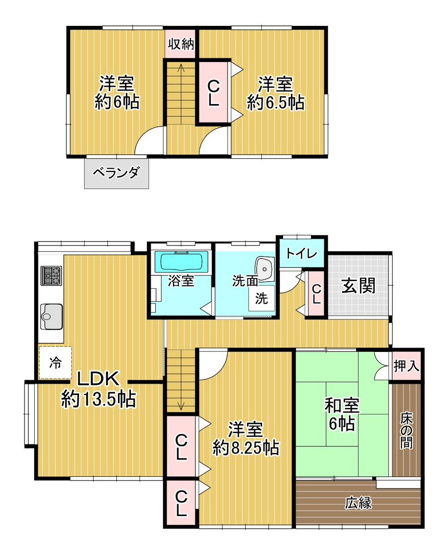 【間取り】 | 吉野売家 | 室内もリフォーム済です！