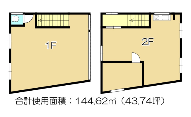 【間取り】 | 長野一丁目倉庫付事務所