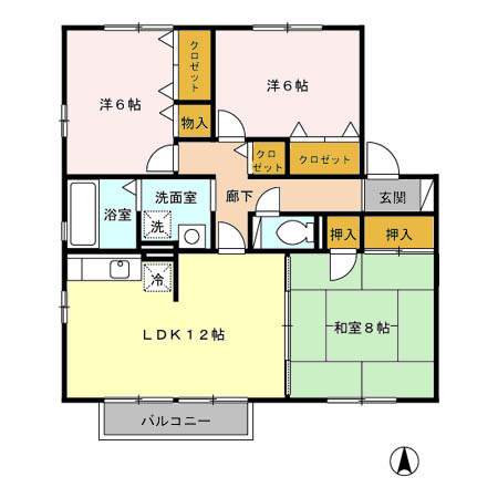 ラ ポールＡの間取り