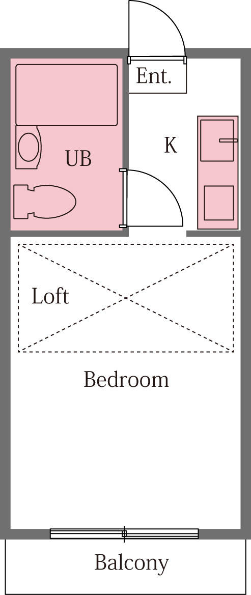 カーサ・ドマーニの間取り|207号室の目どりです。