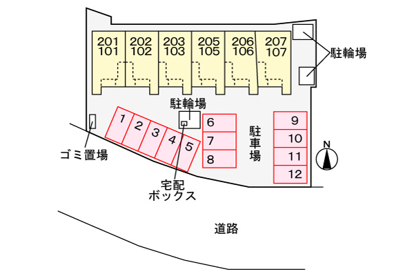 グラーヴェ御幸の区画図