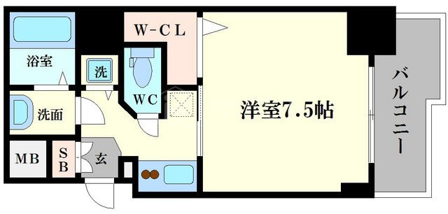 エスレジデンス谷町五丁目の間取り