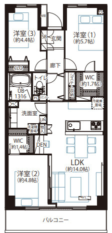 カルム赤羽の間取り