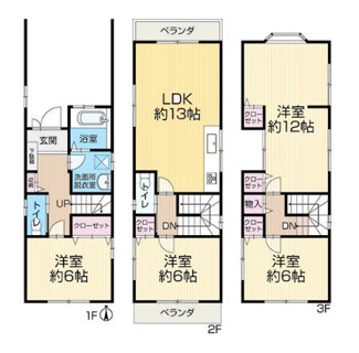 【間取り】 | 尼崎市食満５丁目中古戸建 | ファミリー様におすすめの車庫付き４LDKの間取りです♪室内外は令和７年６月リフォーム済み♪お待たせ無しで即ご入居していただけます！！