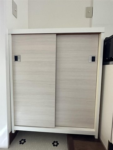 ウッドハウスⅡの玄関|収納もある玄関です