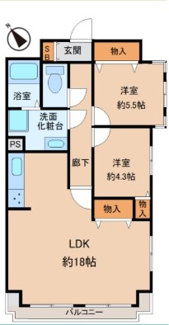 【間取り】 | ダイアパレス津田沼Ⅱ