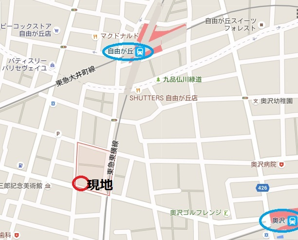 クロスロード自由が丘の地図