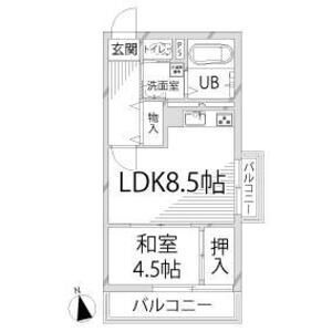 姫路市三左衛門堀西の町の賃貸マンションの間取り