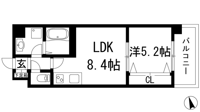 【間取り】 | トリニティ小戸