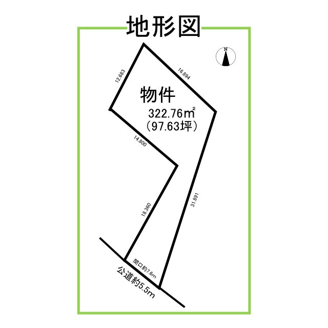 瀬戸市背戸側町の売地の土地図