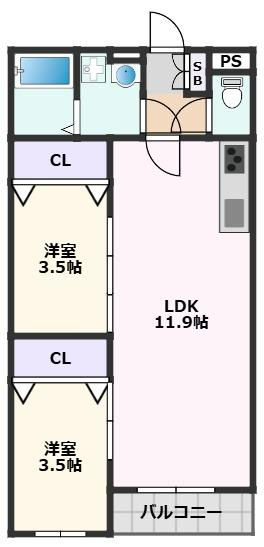 【間取り】 | Villa　41　YAMATE　SUITA