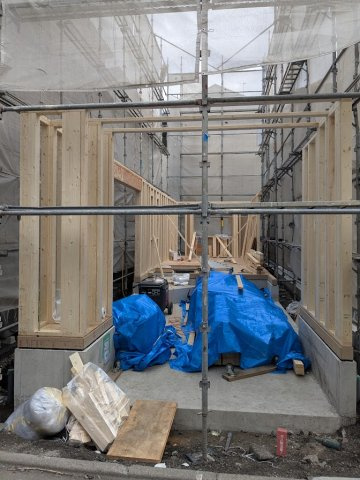 葛飾区東四つ木３丁目　新築戸建て　全１棟の外観|建築中　２０２５年１０月