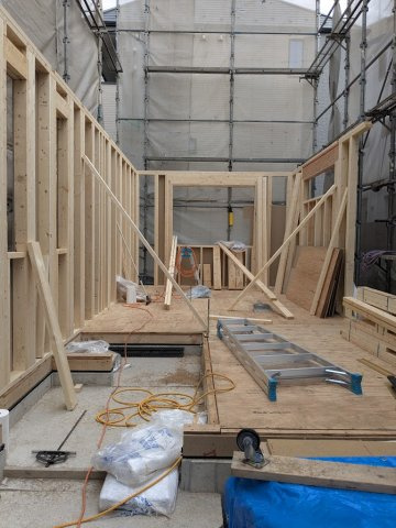 葛飾区東四つ木３丁目　新築戸建て　全１棟の外観|建築中　２０２５年１０月