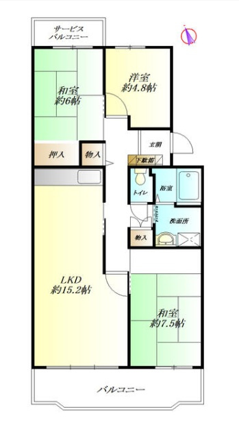 ニュー吹上サンハイツB棟の間取り