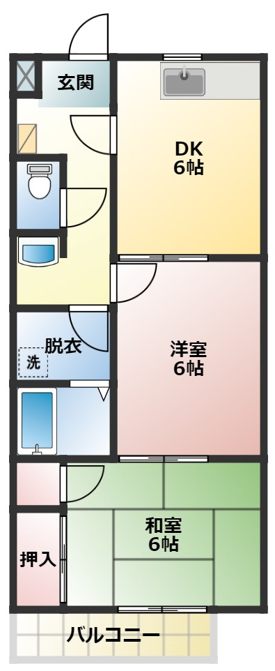 コーポラス二見の間取り