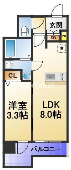 【間取り】 | プレサンス北浜オリジン